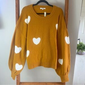 Madewell / Heart Dot Balloon Sleeve Sweater L